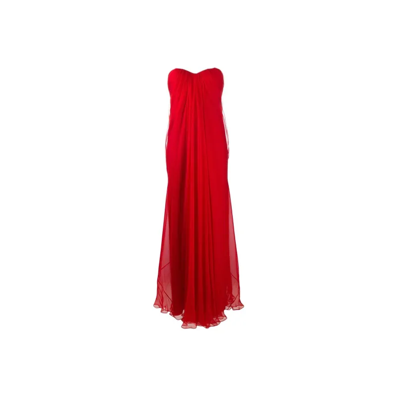 Alexander McQueen Sleeveless Dresses Women's Red-0