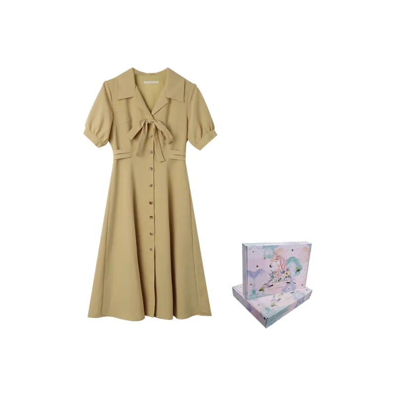 ANNECHEN Short Sleeved Dresses Women's-5