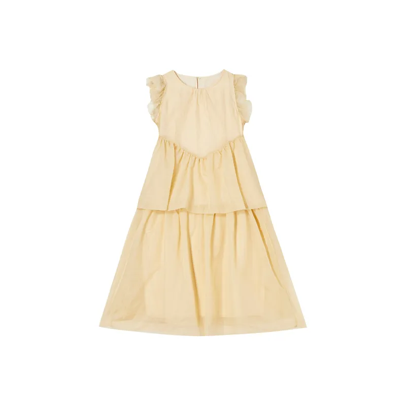 QYPRF Sleeveless Dresses Women's Apricot-0
