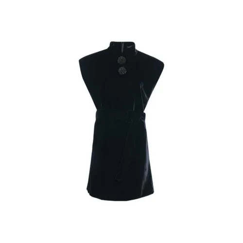 BESIONIA FW24 Short Sleeved Dresses Women's Black
