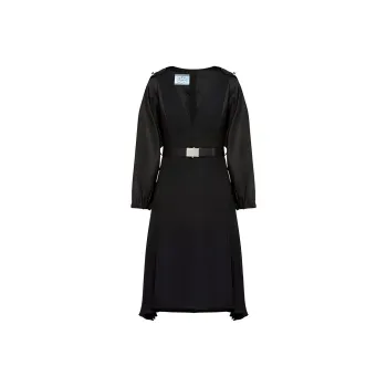 PRADA FW2 Long Sleeved Dress Women's Black