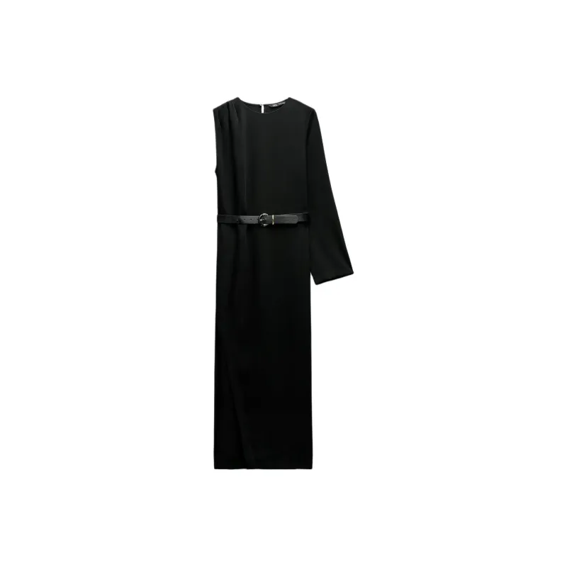 ZARA Long Sleeved Dress Women's Black-0