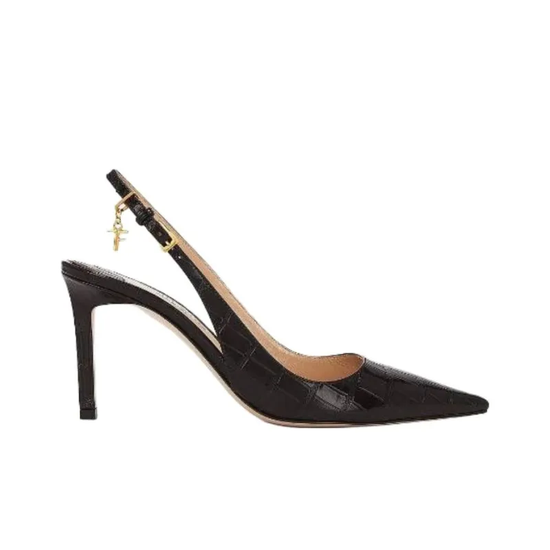 TF Angelina Slim Heel High Heels 8.5cm Women's Coffee-1