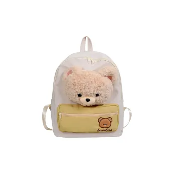 Yalu Nylon Backpack Women's Ivory/Light Brown/Brown/Pink