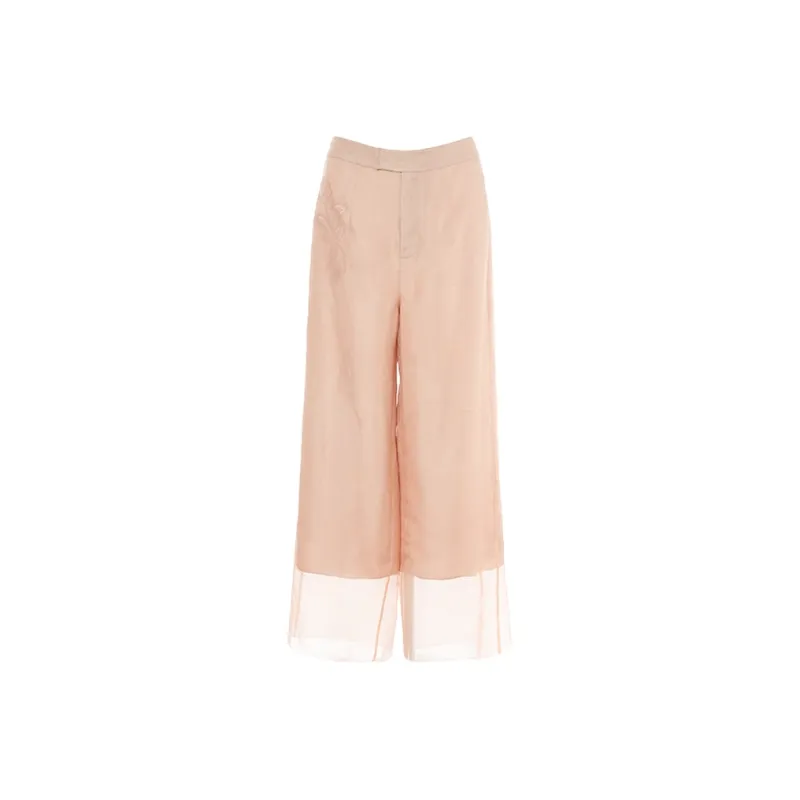 BESIONIA SS25 Casual Pants Women's Flesh Pink-0