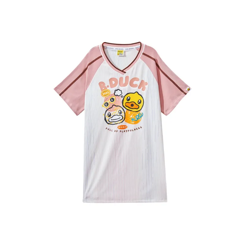 B.Duck Short Sleeved Dresses Women's Light Pink-0