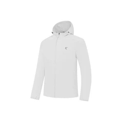 QIAODAN Trench Coat Men's Wall Gray White