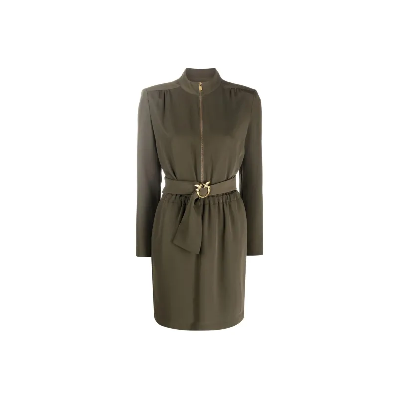 PINKO Long-Sleeved Dresses Women's Green-0