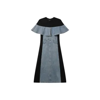 LOUISY AO Short Sleeved Dresses Women's Blue & Black