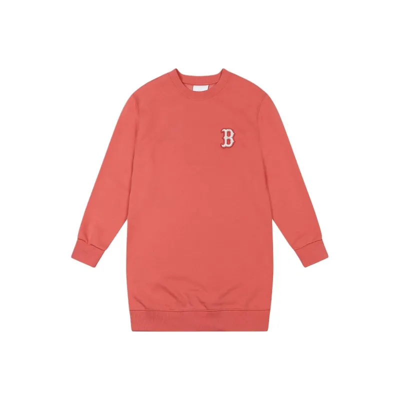 MLB Long Sleeved Dresses Women's Peach Pink-0