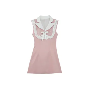 Icicofficial Short-Sleeved Dresses Women's Pink
