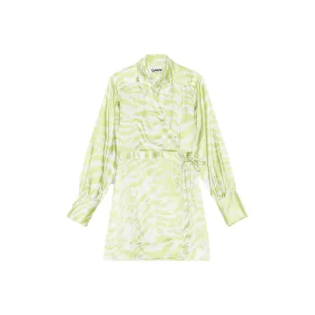 GANNI Long-Sleeved Dresses Women's Green
