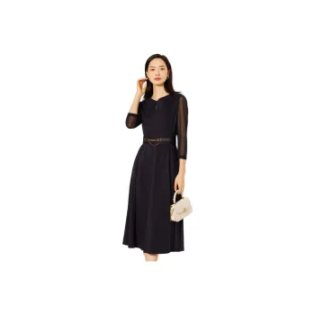 BBLLUUEE Long Sleeved Dress Women's Ink Blue