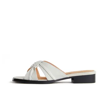 Marie Claire Rubber Sole Slip Resistant Abrasion Resistant Slide Slippers Women's Ceramic Ivory