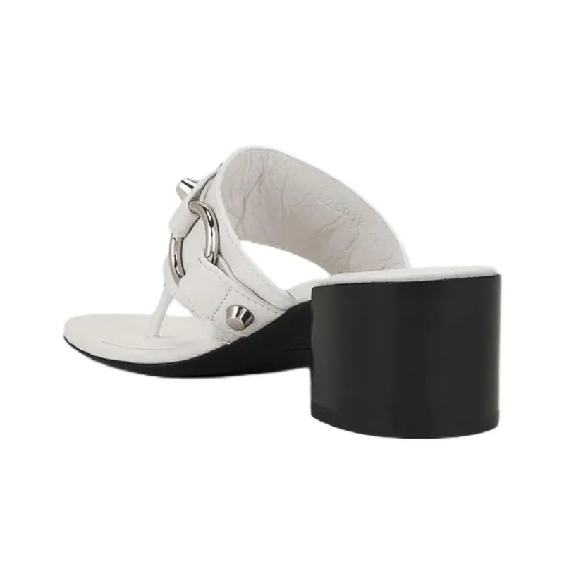 Balenciaga Flip Flops 5cm Women's White-3