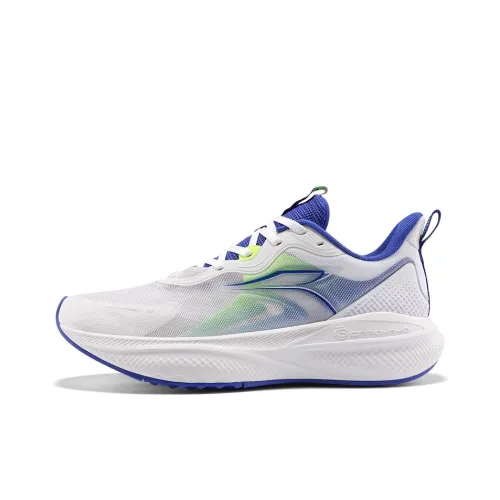 361° Slip Resistant And Breathable Low Top Casual Sprint Running Shoes Men's White Blue Green