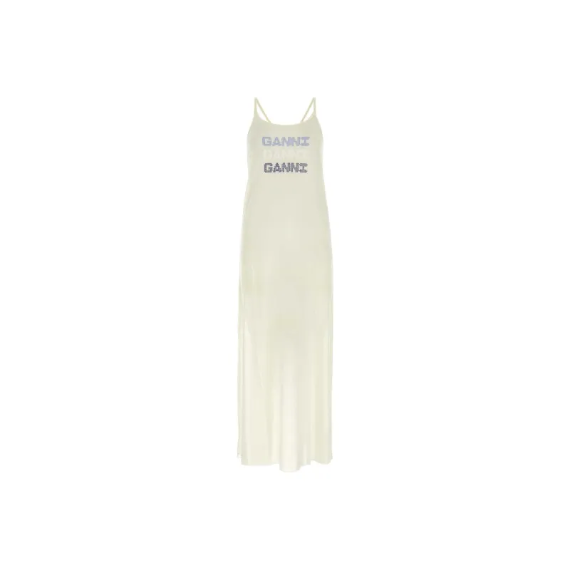GANNI Slip Dresses Women's White-0