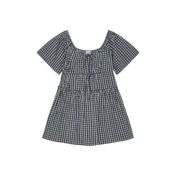GANNI Checked Pattern Mini Dress