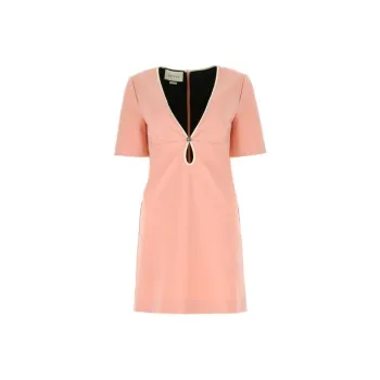 GUCCI Short Sleeved Dresses Women's Pink