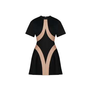 LOUIS VUITTON New Quarterly Products Of LV Short-Sleeved Dresses Women's Black
