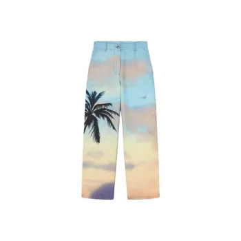 PALM ANGELS Sunrise Palm Printed Jeans