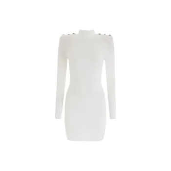 BALMAIN Long-Sleeved Dresses Women's White