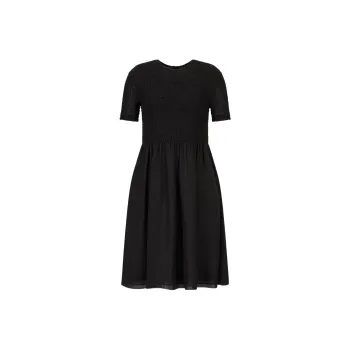 EMPORIO ARMANI Short Sleeved Dresses Women's Black