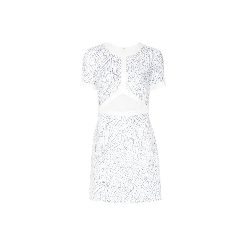 Staud Short-Sleeved Dresses Women's White-0