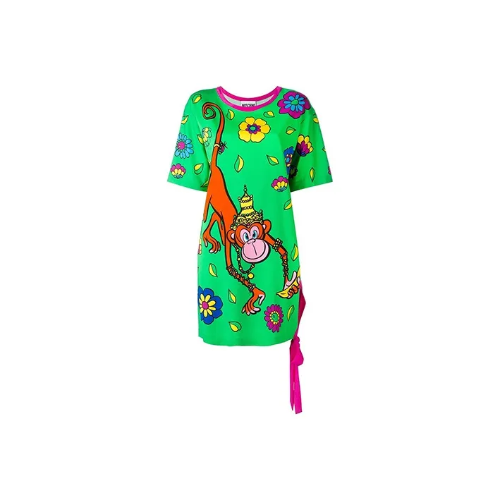 MOSCHINO Short-Sleeved Dresses Women's Green-0