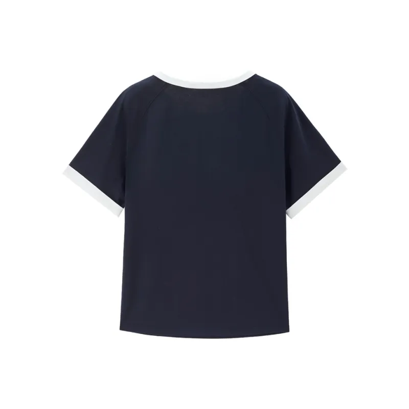 UNIQLO Raglan Sleeve T Shirt Women's Signature Marine Blue-1