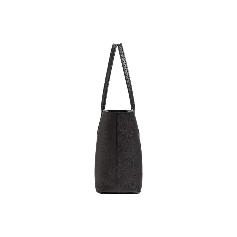 Valentino Grain Calfskin Tote Bag, Shopping Bag, Shoulder Bag Women's Black-2