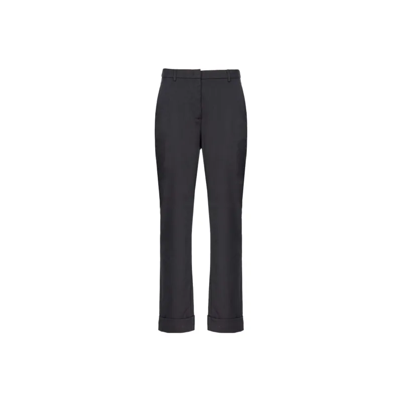 PINKO FW23 Pantaloni In Flanella Suit Trouser Women's Black-0