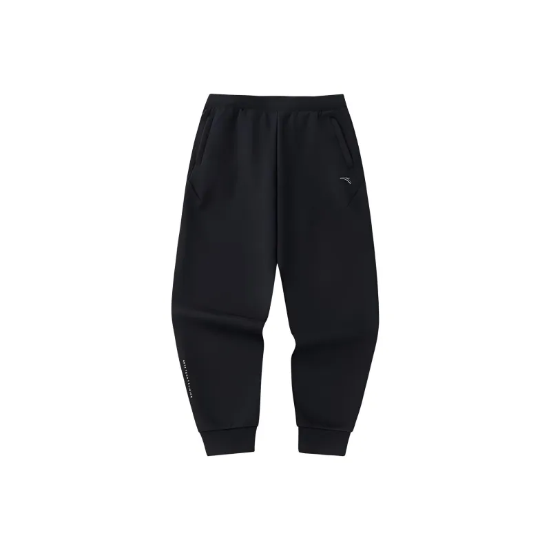 Anta Variety Training Collection Knitted Sports Pants Women's Basic Black-0