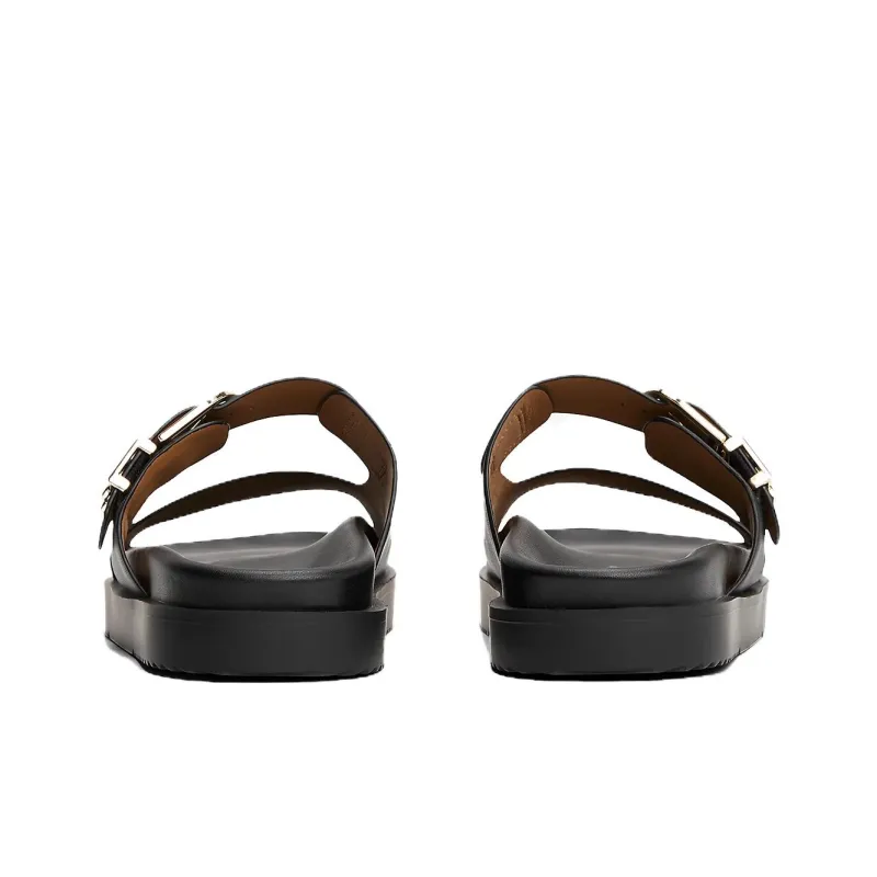 Tommy Hilfiger TH Monogram Slide Slippers Women's Black-4