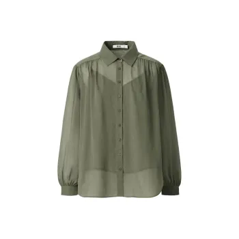 UNIQLO SS24 Shirt Matching Set Women's Olive