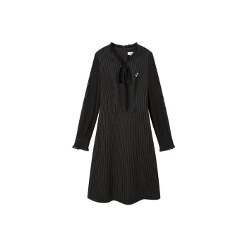 FINITY Long Sleeved Dresses Women's Black White Stripes
