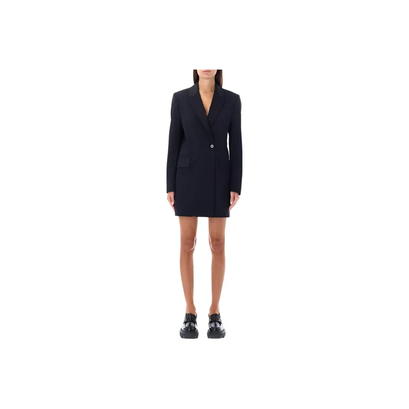 MSGM Open Back Long Sleeved Blazer Dress-0