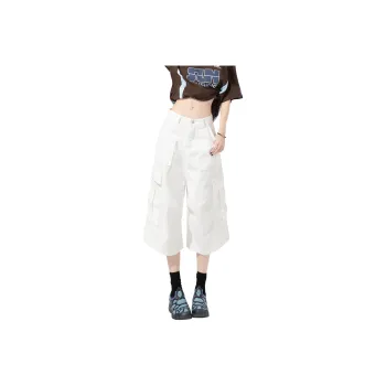 Menglaini Jeans Unisex White