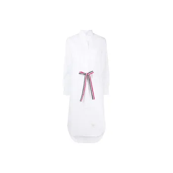 THOM BROWNE· Long Sleeved Dress Women's White