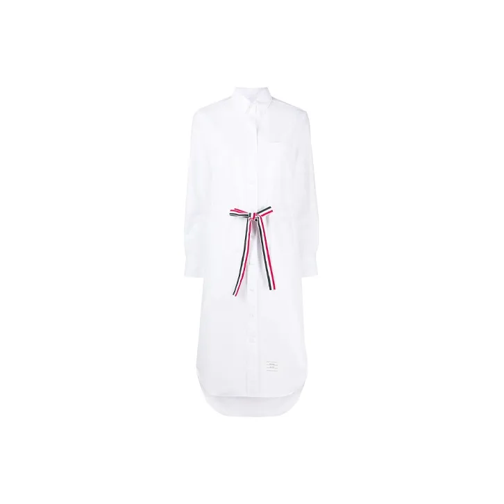 THOM BROWNE· Long Sleeved Dress Women's White-0