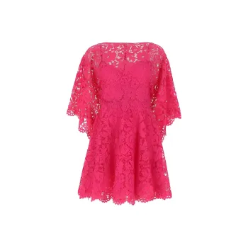 Valentino Long-Sleeved Dresses Women's Rose Red
