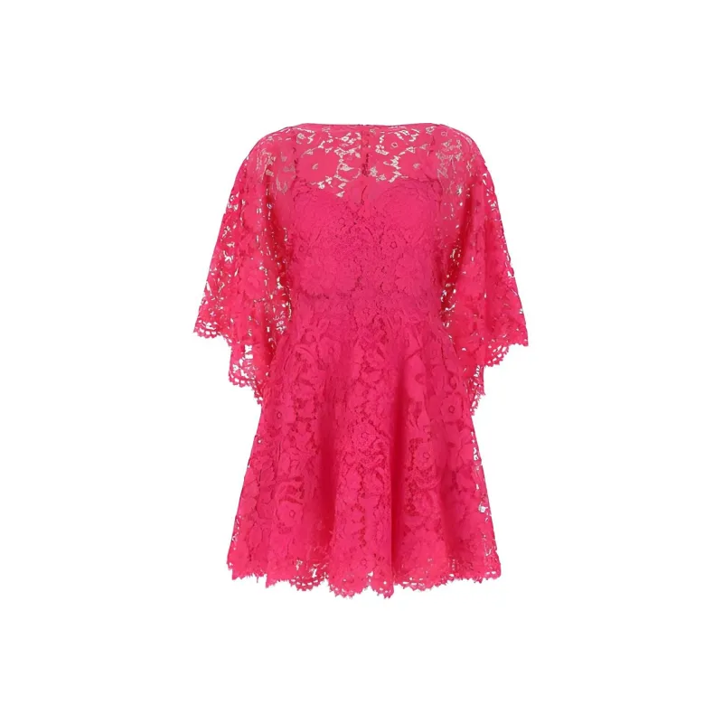 Valentino Long-Sleeved Dresses Women's Rose Red-0