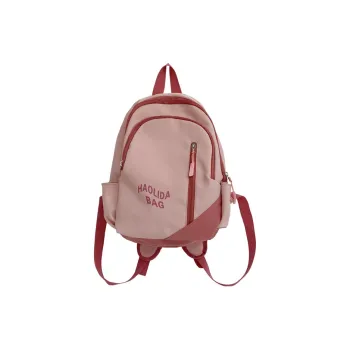 Single Warehouse Nylon Fabric Backpack Unisex Pink/Black/Gray Blue/Milky White/Red/Ecru Gray