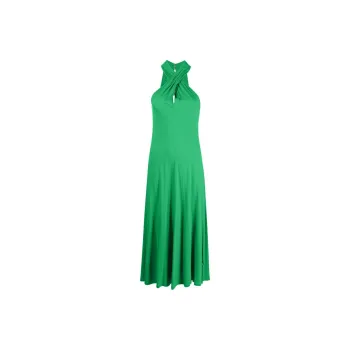Polo Ralph Lauren Halterneck Flared Midi Dress