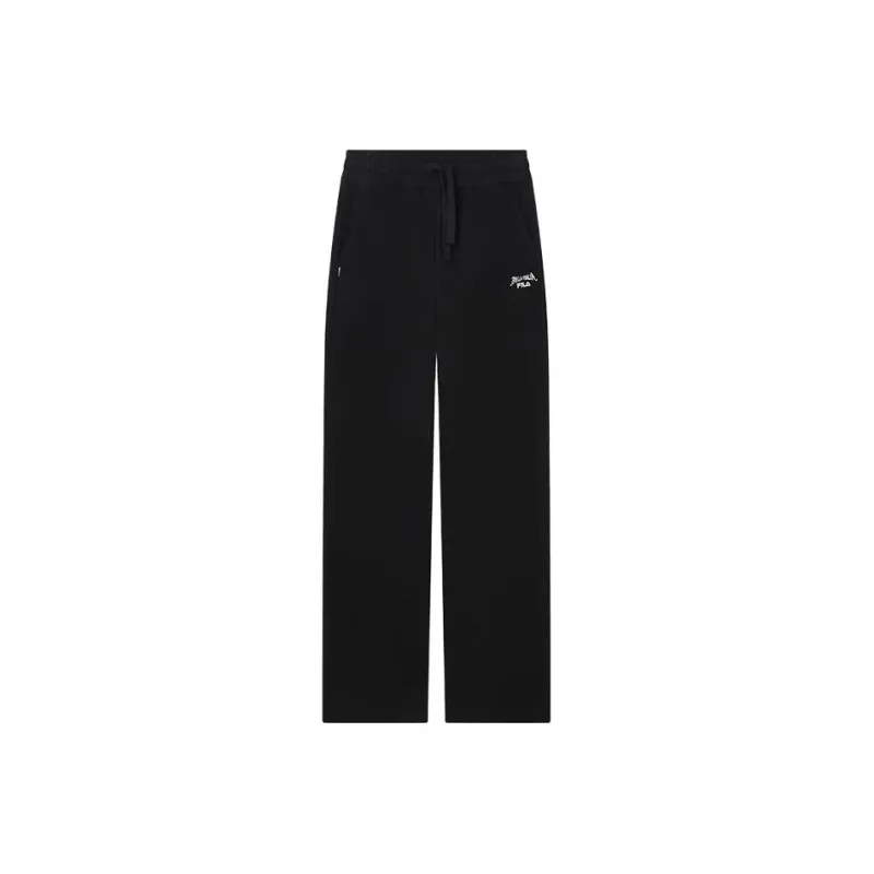 FILA Knitted Sports Pants Women's Jet Black-0