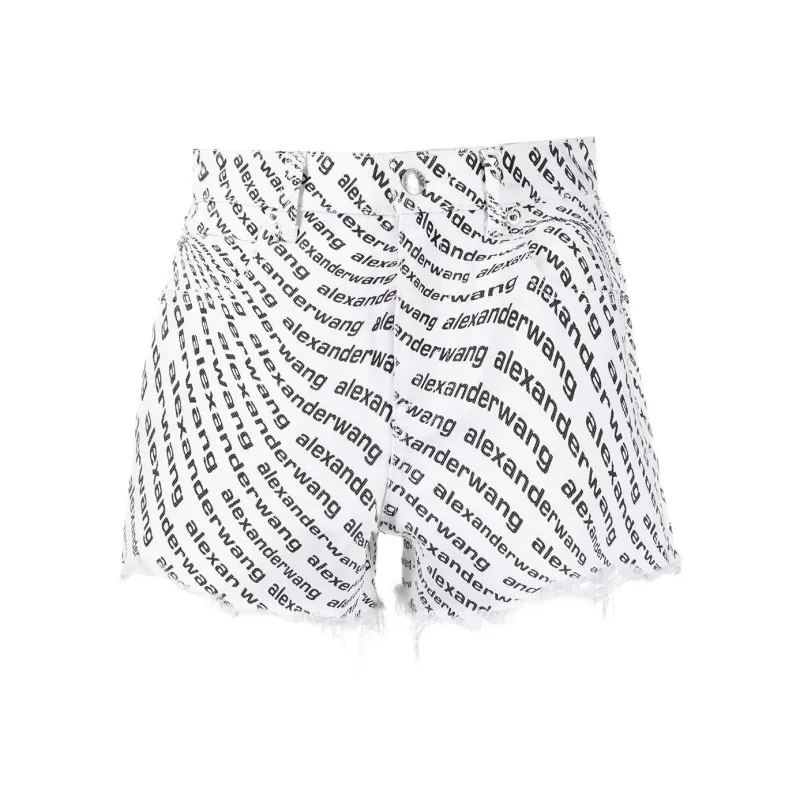 Alexander Wang Wave Logo Bite Shorts-0