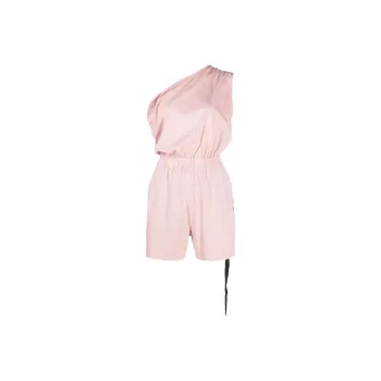 Rick Owens DRKSHDW One shoulder Cotton Playsuit