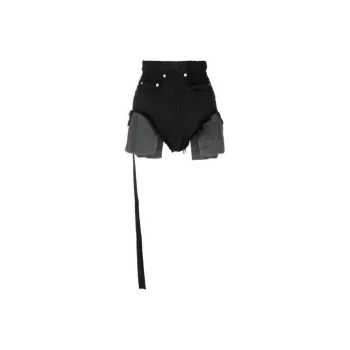 RICK OWENS Dirt Cutoffs Shorts 'Black Wax'