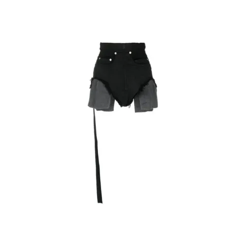 RICK OWENS Dirt Cutoffs Shorts 'Black Wax'