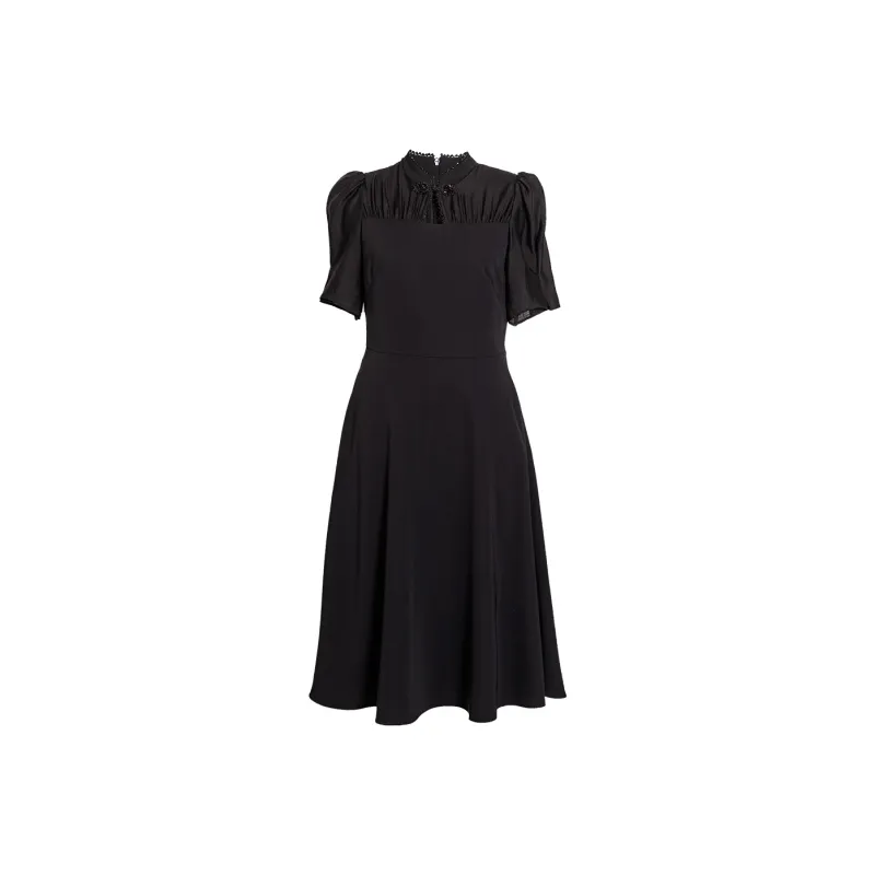 ROEYSHOUSE Short Sleeved Dresses Women's Black-0